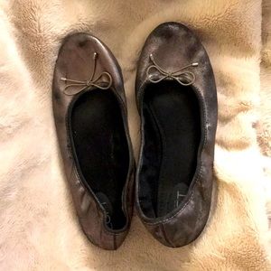 LOFT Metallic Stretchy Ballet Flats